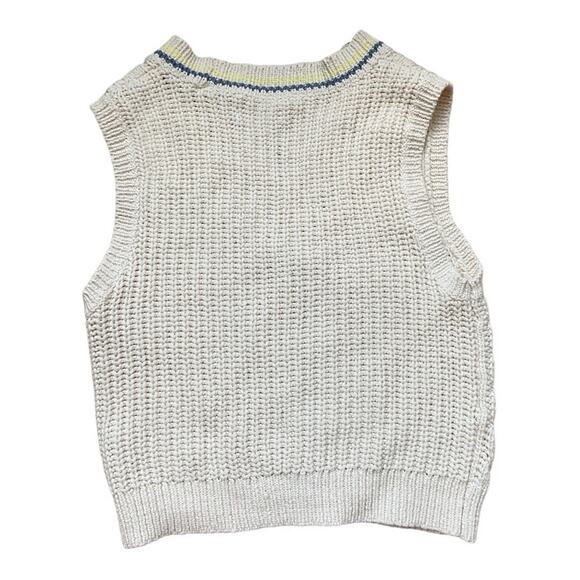 American Eagle cable knit,‎ cotton cardigan sweater vest - Picture 5 of 5
